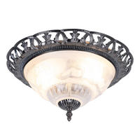 DECKENLEUCHTE Metall Perlmutt Weiß Silber - Silberfarben, Glas (33/33/17cm) - Globo Lighting