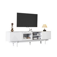 TV-ELEMENT mit 2 Türen und 2 Schubladen 200 x 40 x 50,5 cm Weiß - Weiß, Holzwerkstoff (40/50.5/200cm) - Beauniv