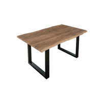 ESSTISCH LAUREN - Beige/Schwarz, Holz/Metall (85/160/77cm) - SAM