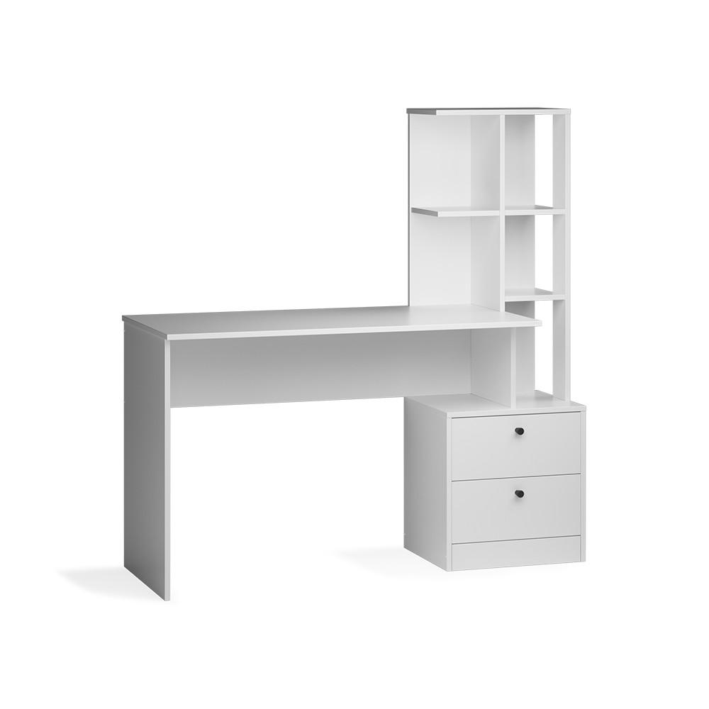 SCHREIBTISCH Denton Weiß 136 x 55 cm - Weiß, Holzwerkstoff (55/136/138cm) - Vicco