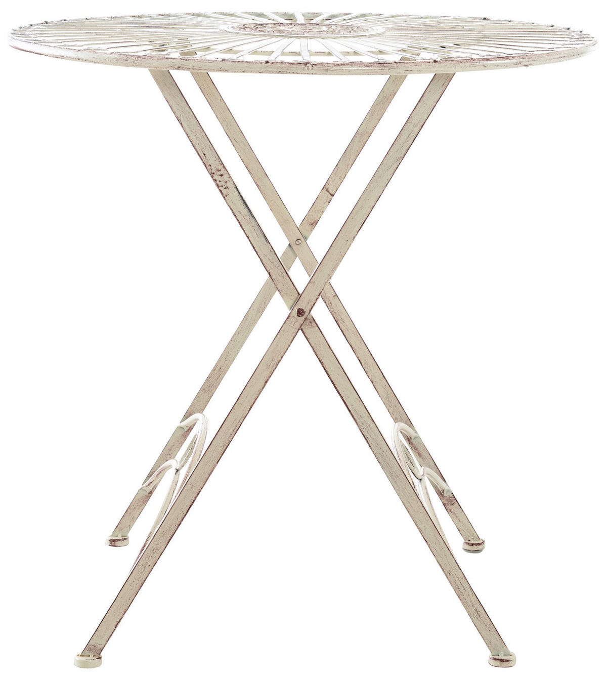 GARTENTISCH Thegel antik-creme - Naturfarben, Metall (71/71/71cm) - TPFGarden