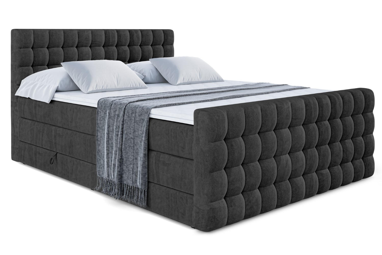 ALTDECOR POSTEL boxspring VIONE-Z KING – 180 x 200 – H3/H4 – černá