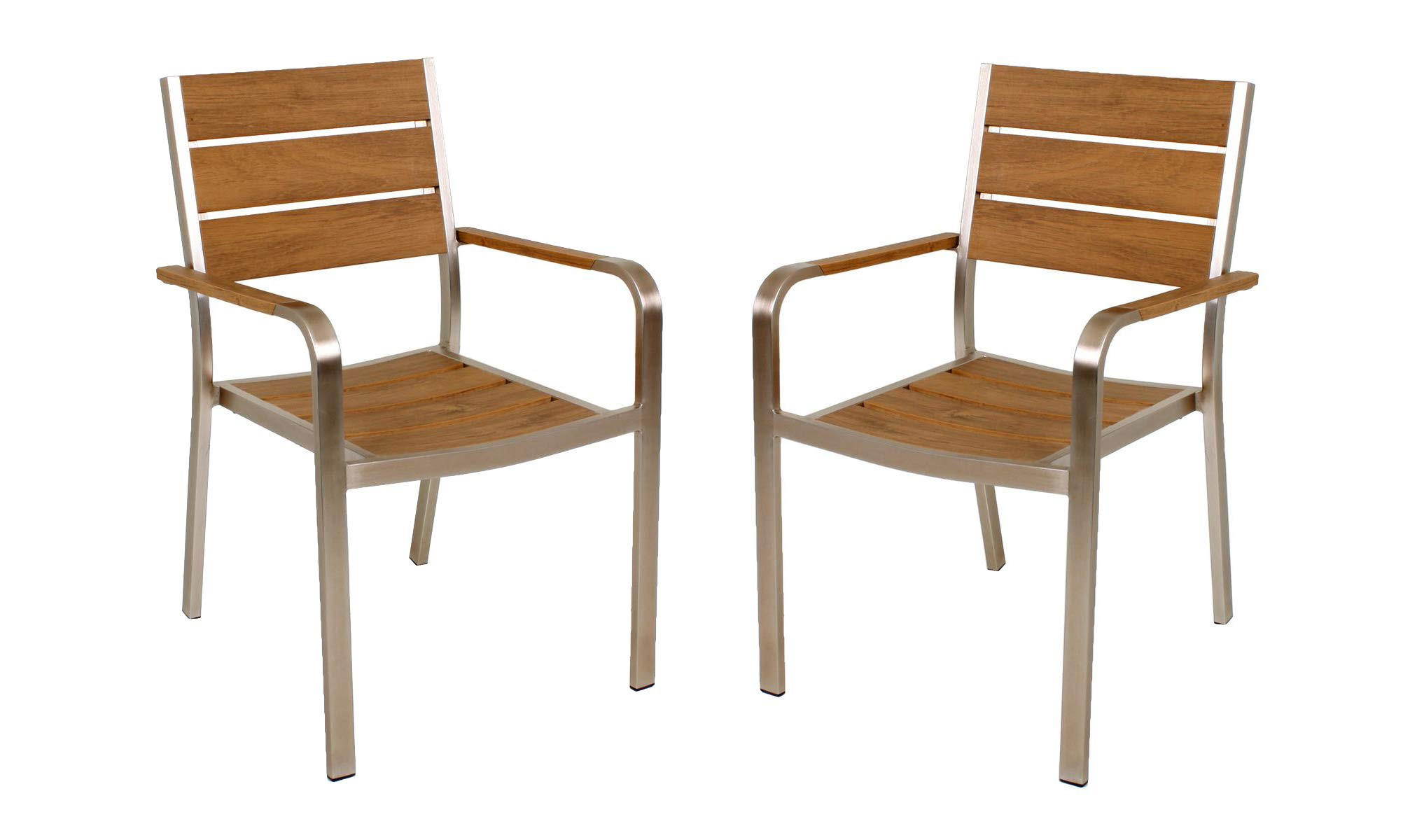 GARTENSTUHL 2er Set Alfred Stapelstuhl - Braun, Kunststoff (55/85/60cm) - DELUKE