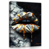 BILDER auf Leinwand Frau Abstrakt 60x40 - Multicolor, Holzwerkstoff (40/60cm) - Wallarena