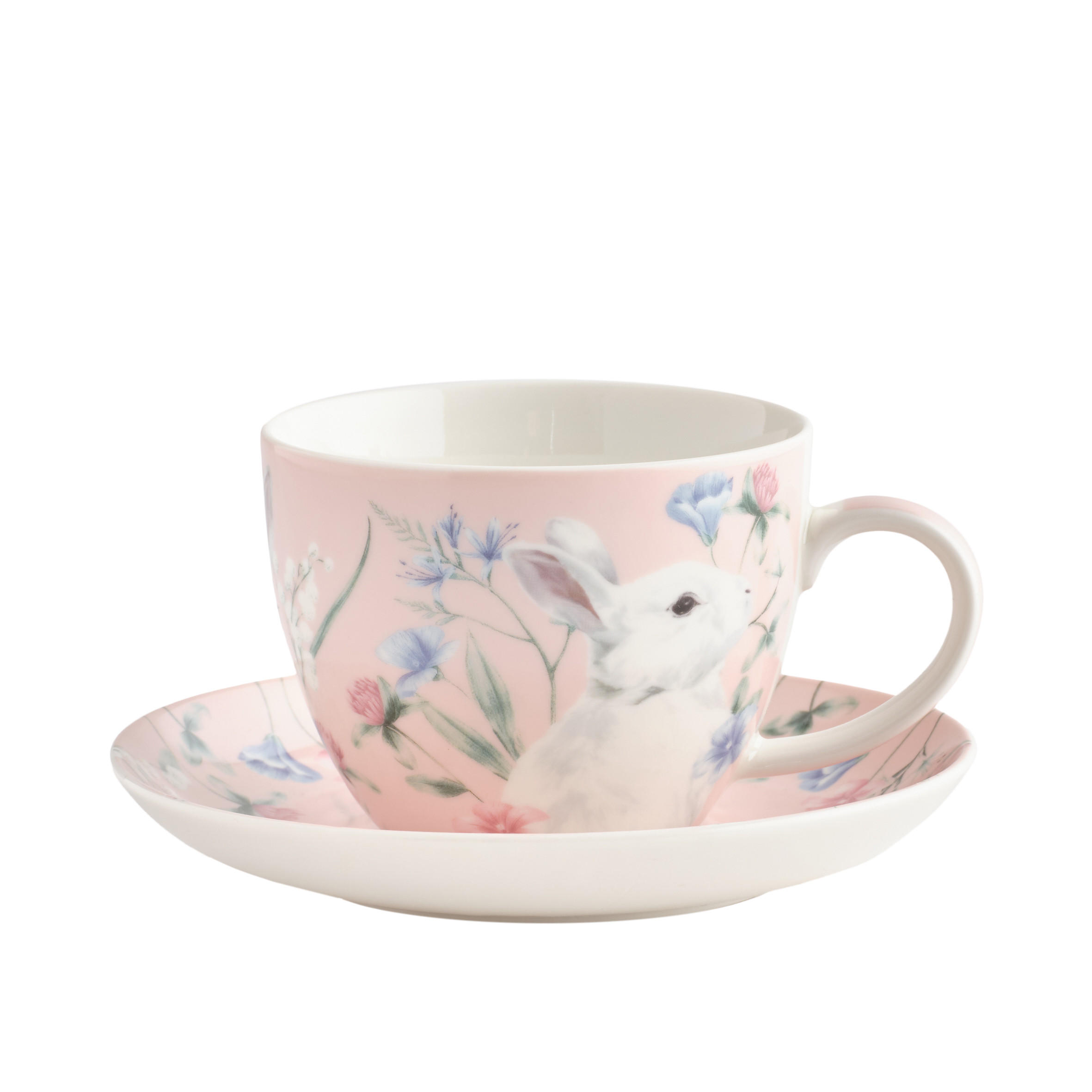 TASSE MIT UNTERTASSE Kirossi - Hellrosa, Keramik (0.41L) - home&you