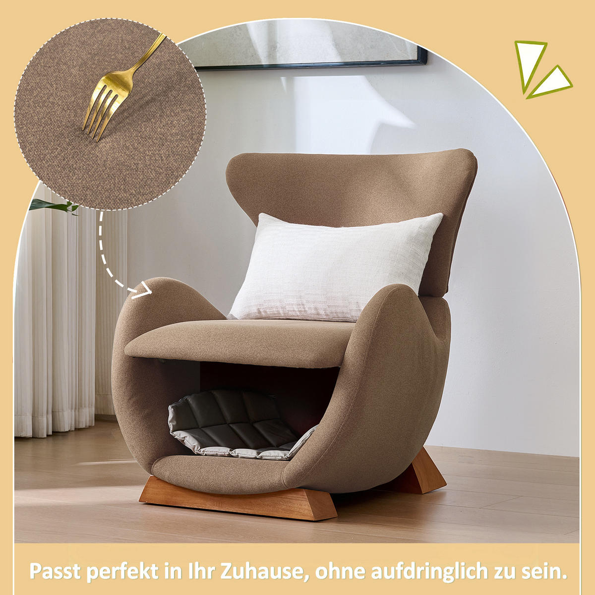 LOUNGESSESSSEL Walhai-Design - Braun, Textil (66/76/66cm) - FLIEKS