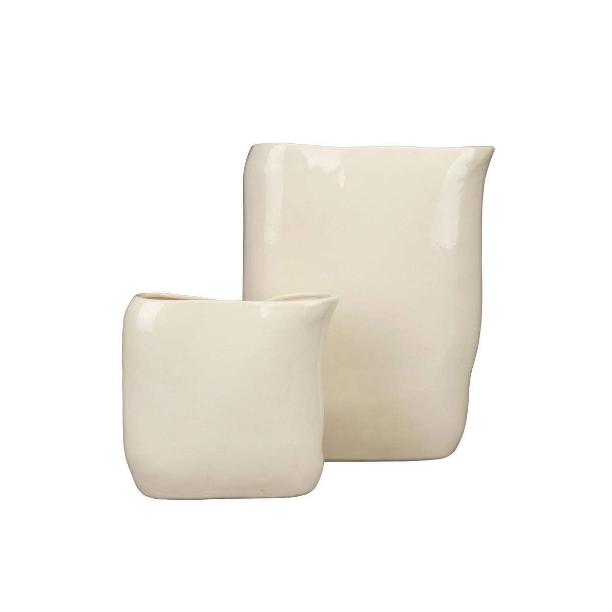 VASE Edna 24 cm Beige - Beige, Keramik (24cm) - Dutchbone