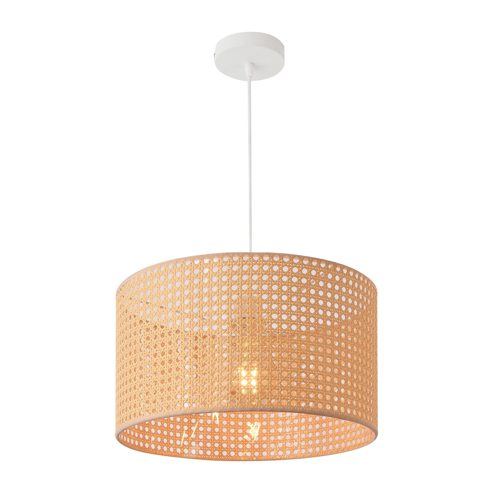 HÄNGELEUCHTE Shrewsbury - Beige, Kunststoff (32/32/160cm) - lux.pro