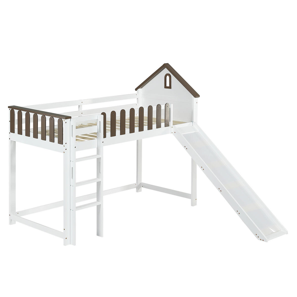 HOCHBETT 90/200 cm Weiß, Walnuss - Weiß, Holz/Holzwerkstoff - Raumix