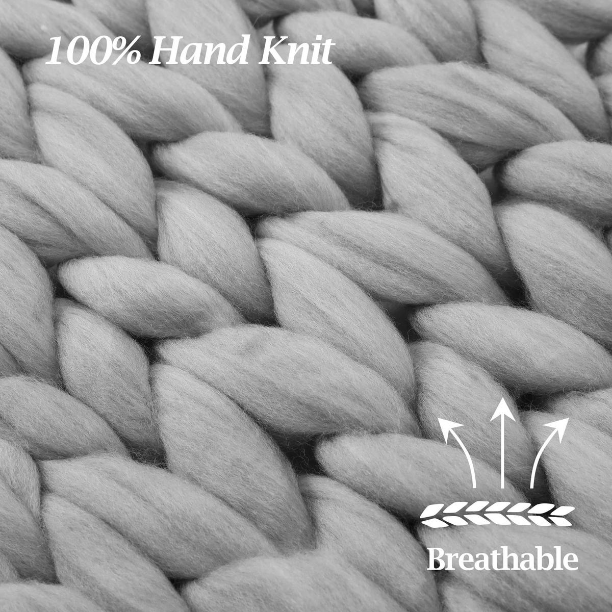 DECKE Gestrick aus Polyester in Grau Rechteckig Warm & Dekorativ Vielseitige Nutzung 80 x 100 cm - Grau, Textil (80/100cm) - Livingandhome