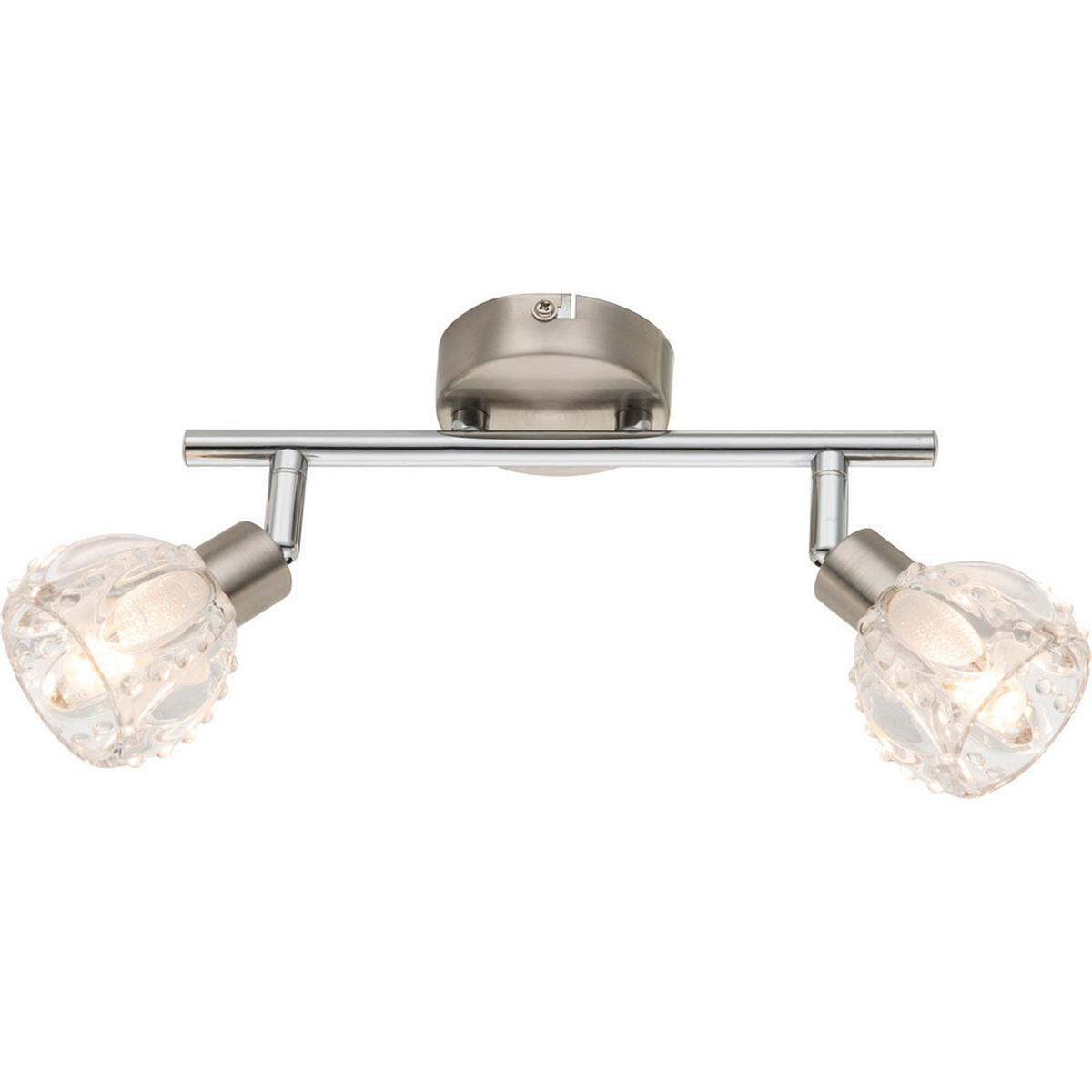 LED DECKENLEUCHTE ALOHA Silber Kristallglas - Silberfarben, Metall (25/8/13.5cm) - Globo Lighting