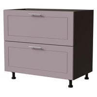 SCHUBLADENUNTERSCHRANK Bari D2/90 Lava / RAL 4009 pastellviolett 90 / 50 / 82cm REJS Vollauszug - Dunkelgrau/Violett, Holz/Holzwerkstoff (90/82/50cm) - Feldmann-Wohnen