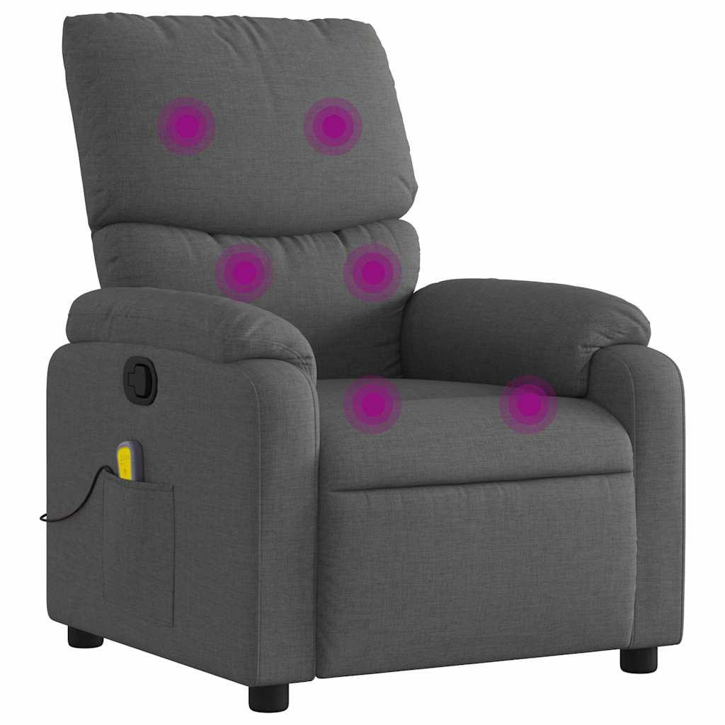 vidaXL Massagesessel Dunkelgrau 99x99x75 cm