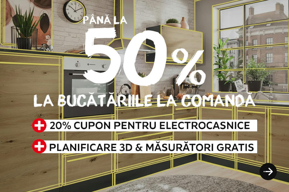 Până la 50% la bucătăriile la comandă