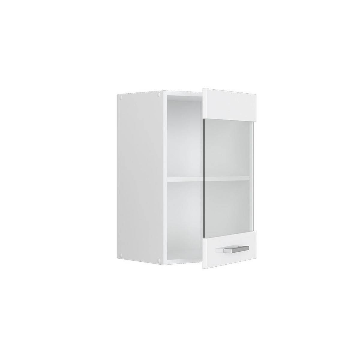 KÜCHENGLASSCHRANK R-Line Weiß Hochglanz 40 cm - Weiß Hochglanz/Weiß, Holzwerkstoff (40/60/31cm) - Vicco