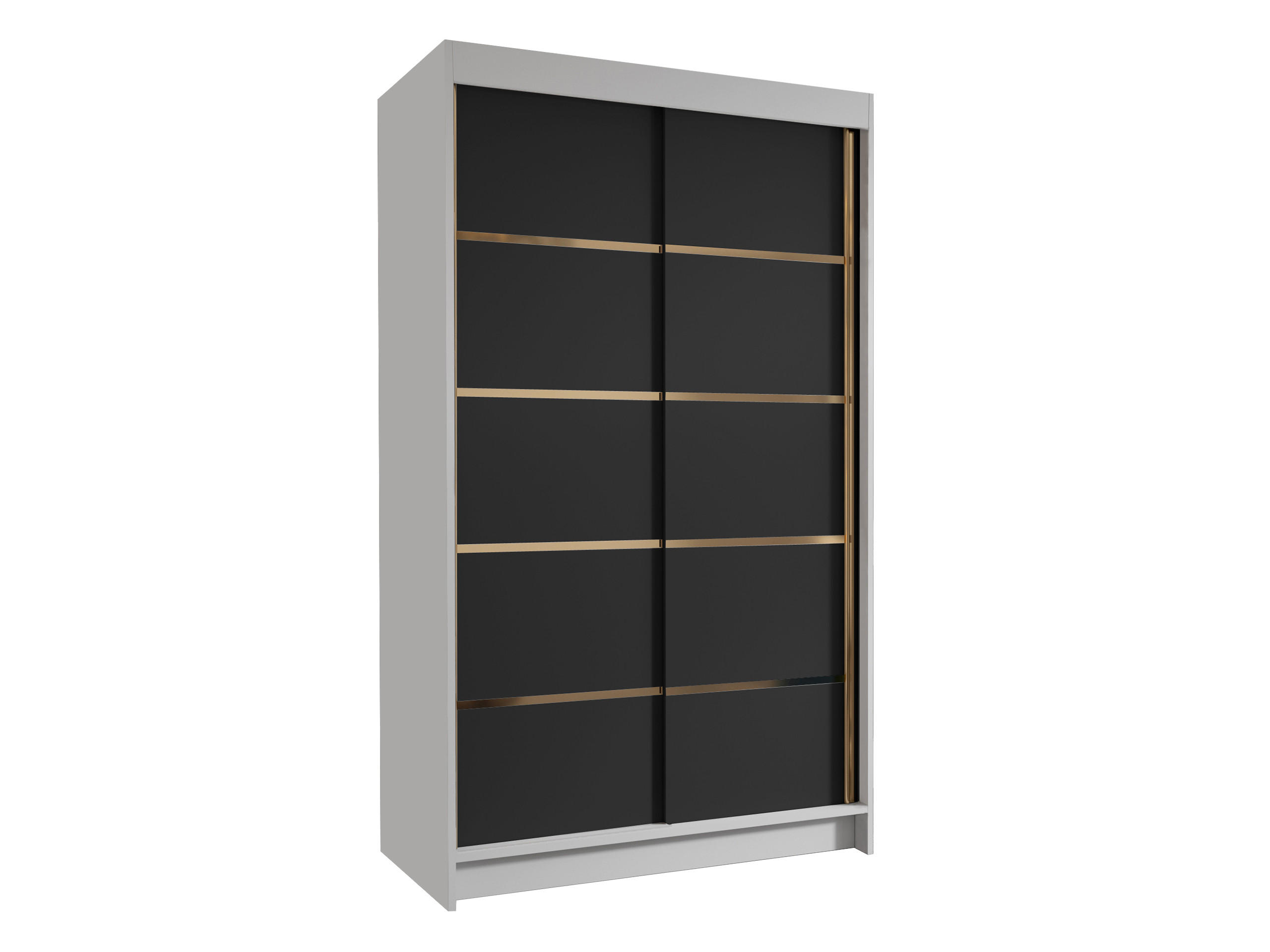 SCHIEBETÜRENSCHRANK Vigo IV - Goldfarben/Multicolor, Holzwerkstoff/Metall (100/200/58cm) - MIRJAN24