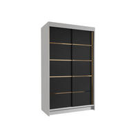 SCHIEBETÜRENSCHRANK Vigo IV - Goldfarben/Multicolor, Holzwerkstoff/Metall (100/200/58cm) - MIRJAN24