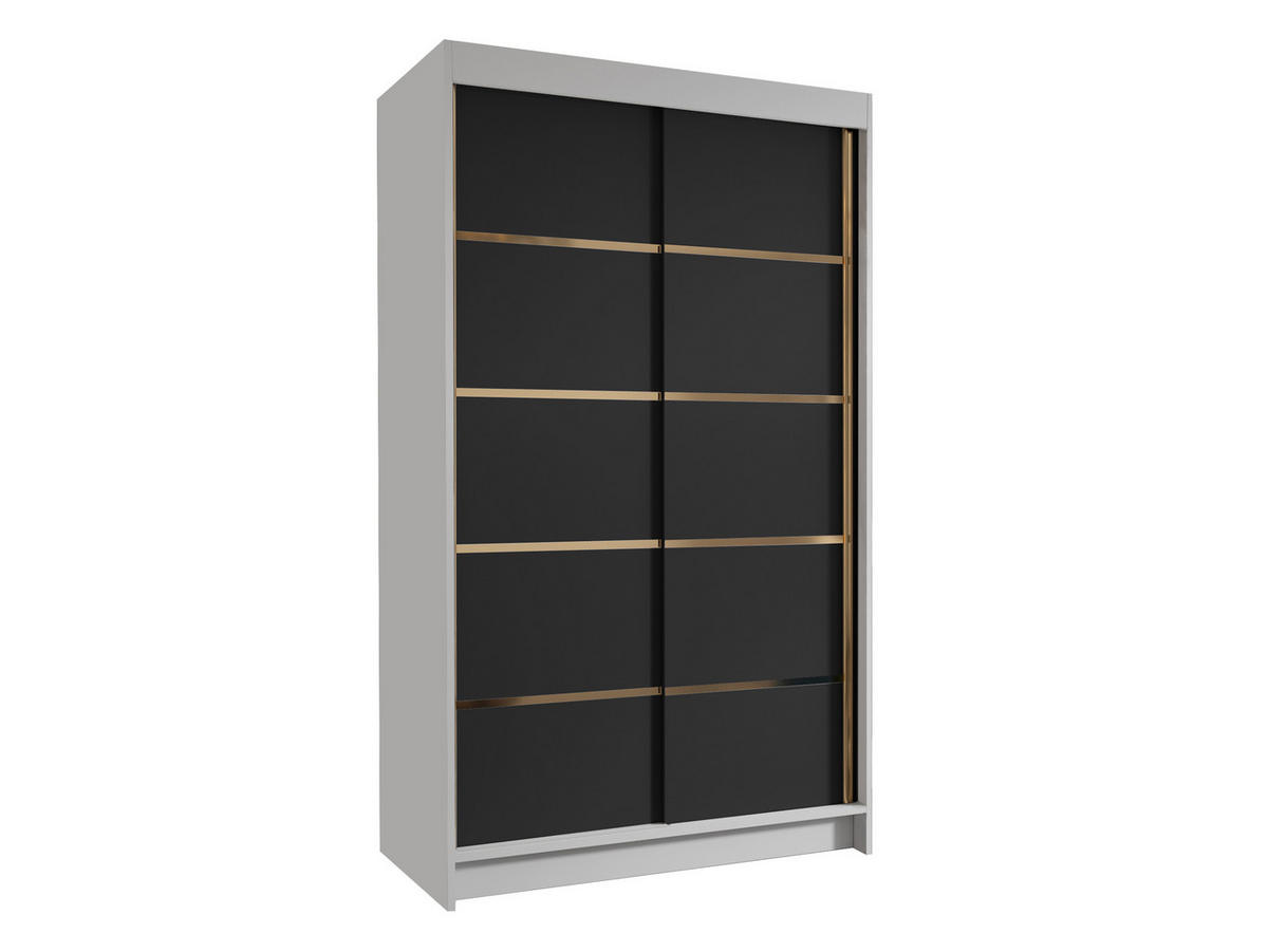 SCHIEBETÜRENSCHRANK Vigo IV - Goldfarben/Multicolor, Holzwerkstoff/Metall (100/200/58cm) - MIRJAN24