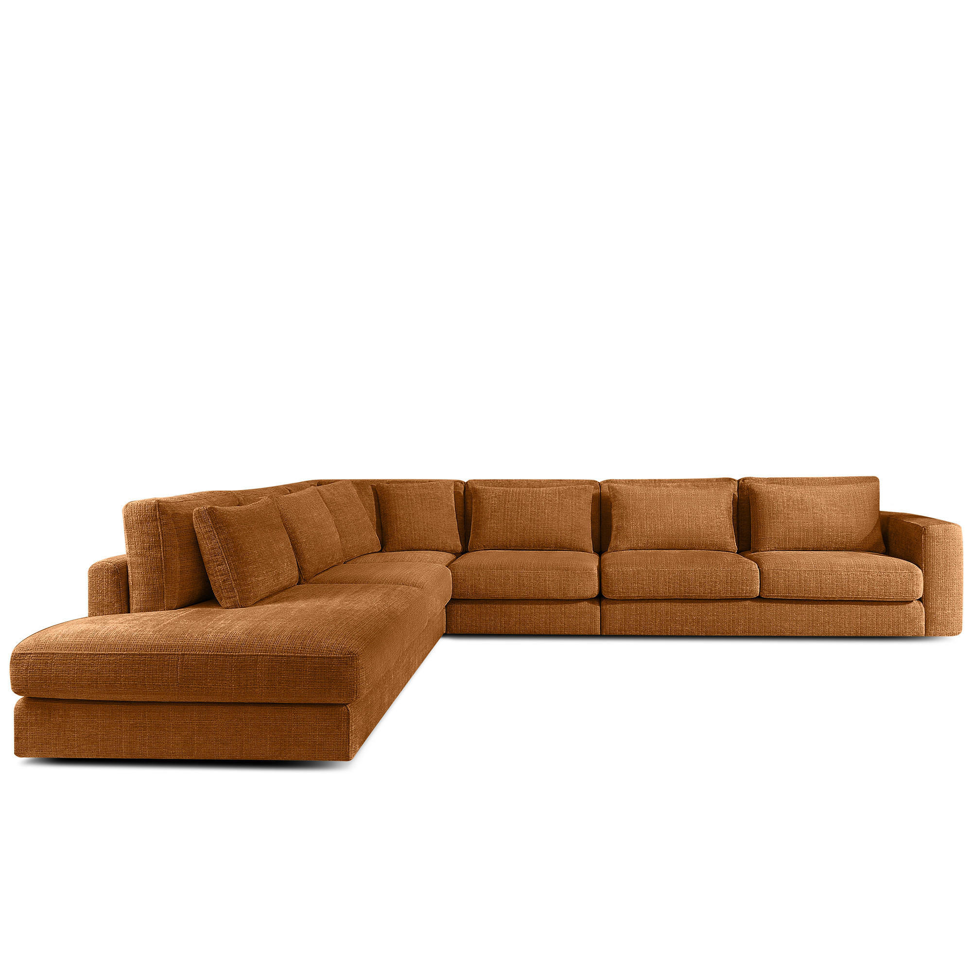 ECKSOFA XL links VERUS - Rot, Holz/Holzwerkstoff (377/328cm) - KONSIMO®