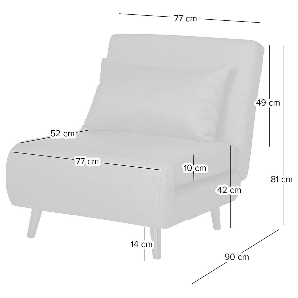 SCHLAFSESSEL - Schwarz/Grün, Buchenholz/Textil (77/81/90cm) - home24
