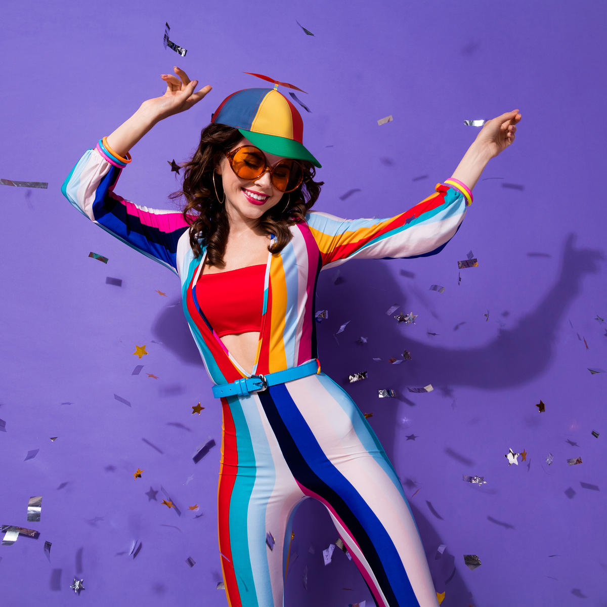 PROPELLERMÜTZE - Multicolor, Kunststoff/Textil (19/14/27cm) - Relaxdays