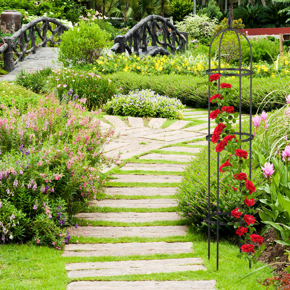 2XRANKHILFE - Schwarz, Kunststoff/Metall (25/130/25cm) - Relaxdays