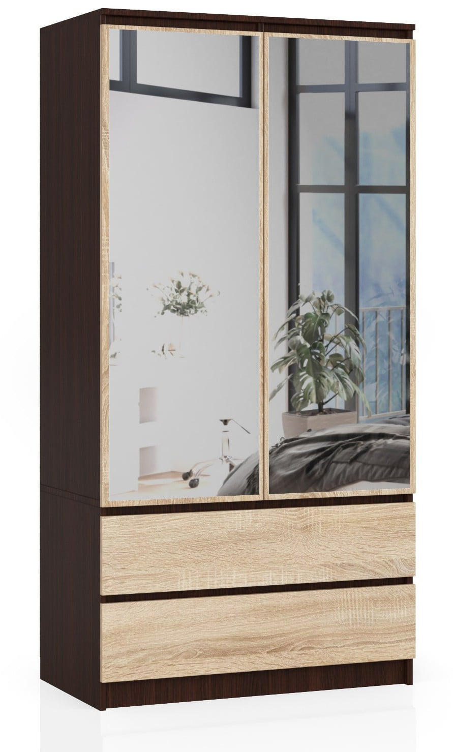RAUMHIRSCH FURNITURE ŠATNÍK Tmavě hnědý, dub Sonoma 180/90/51
