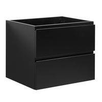 WASCHBECKENUNTERSCHRANK Angela 2 Schubladen Schwarz Matt - 60 x 48 x 50 cm - Schwarz, Holz (60/50/48cm) - Badplaats