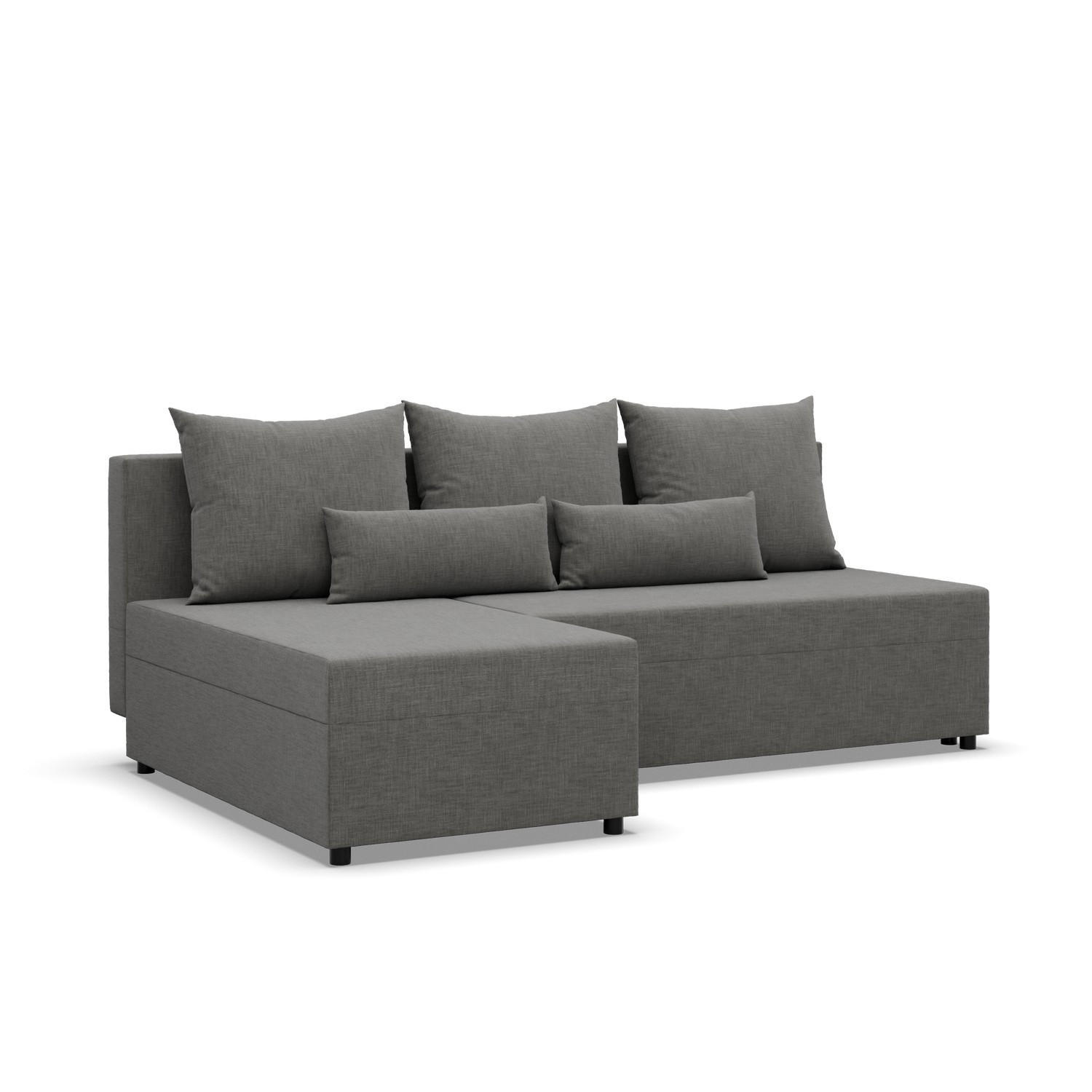 Mebligo Ecksofa Dunkelgrau 201x137 cm