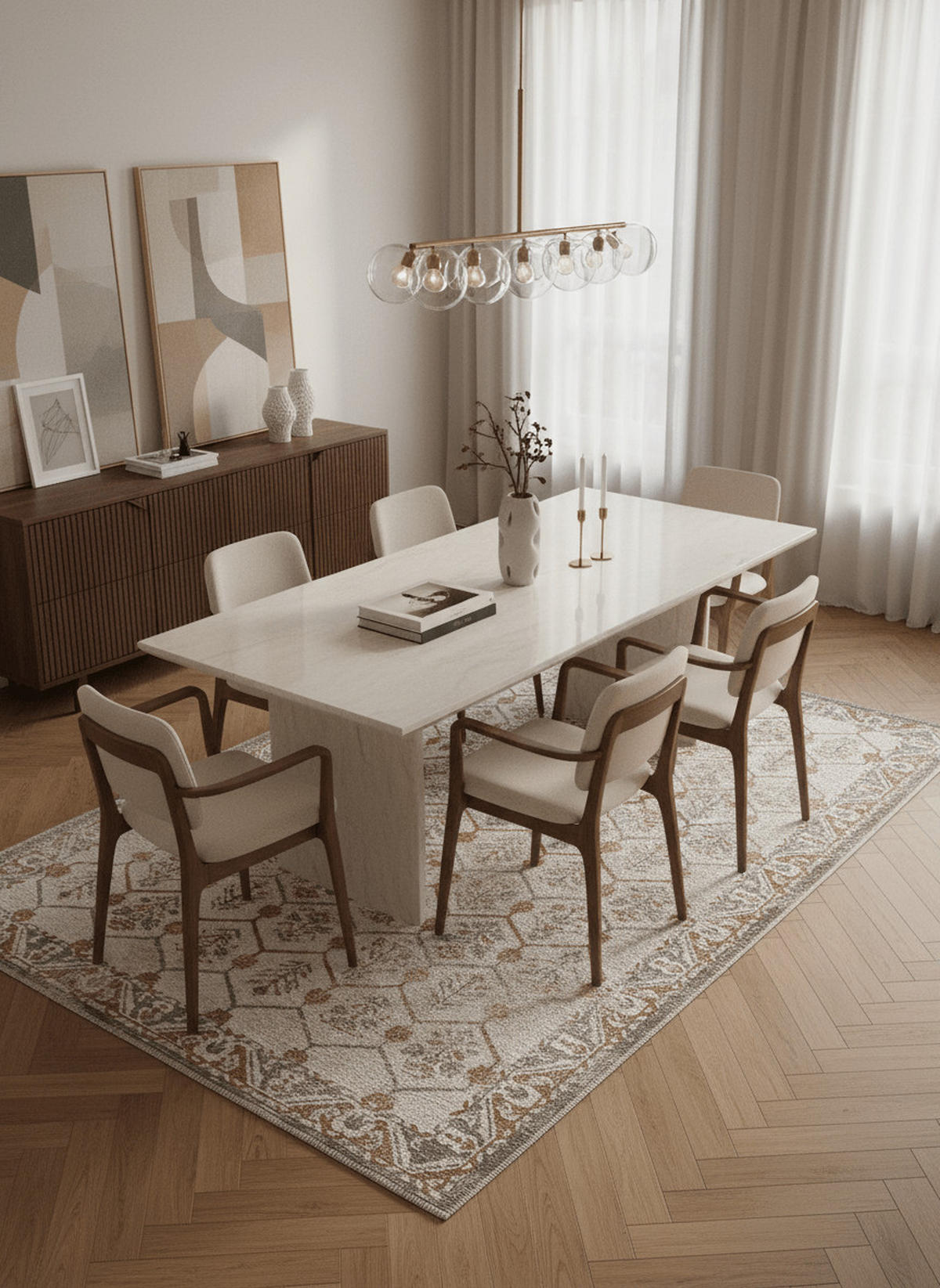 DESIGN-TEPPICH aus recycelten Fasern mehrfarbig - Multicolor, Textil (160/230cm) - AFK Living