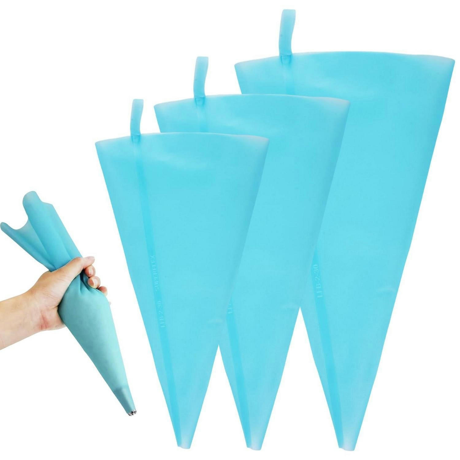 SPRITZBEUTEL 3-teiliges Set 30/35/40 cm Blau - Blau, Kunststoff (10/1/40cm)