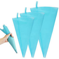 SPRITZBEUTEL 3-teiliges Set 30/35/40 cm Blau - Blau, Kunststoff (10/1/40cm)