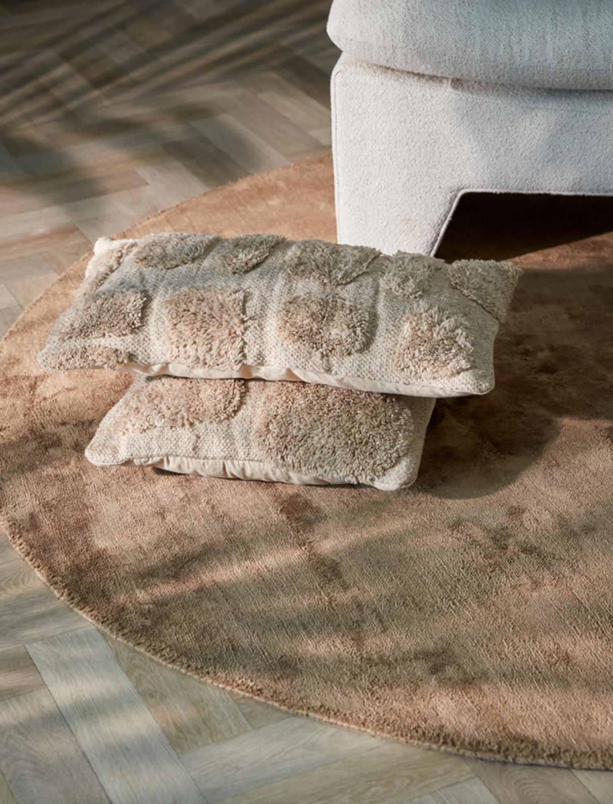 DEKOKISSEN Zirafi Braun 45/45 cm - Braun, Textil (45/45cm) - Light & Living