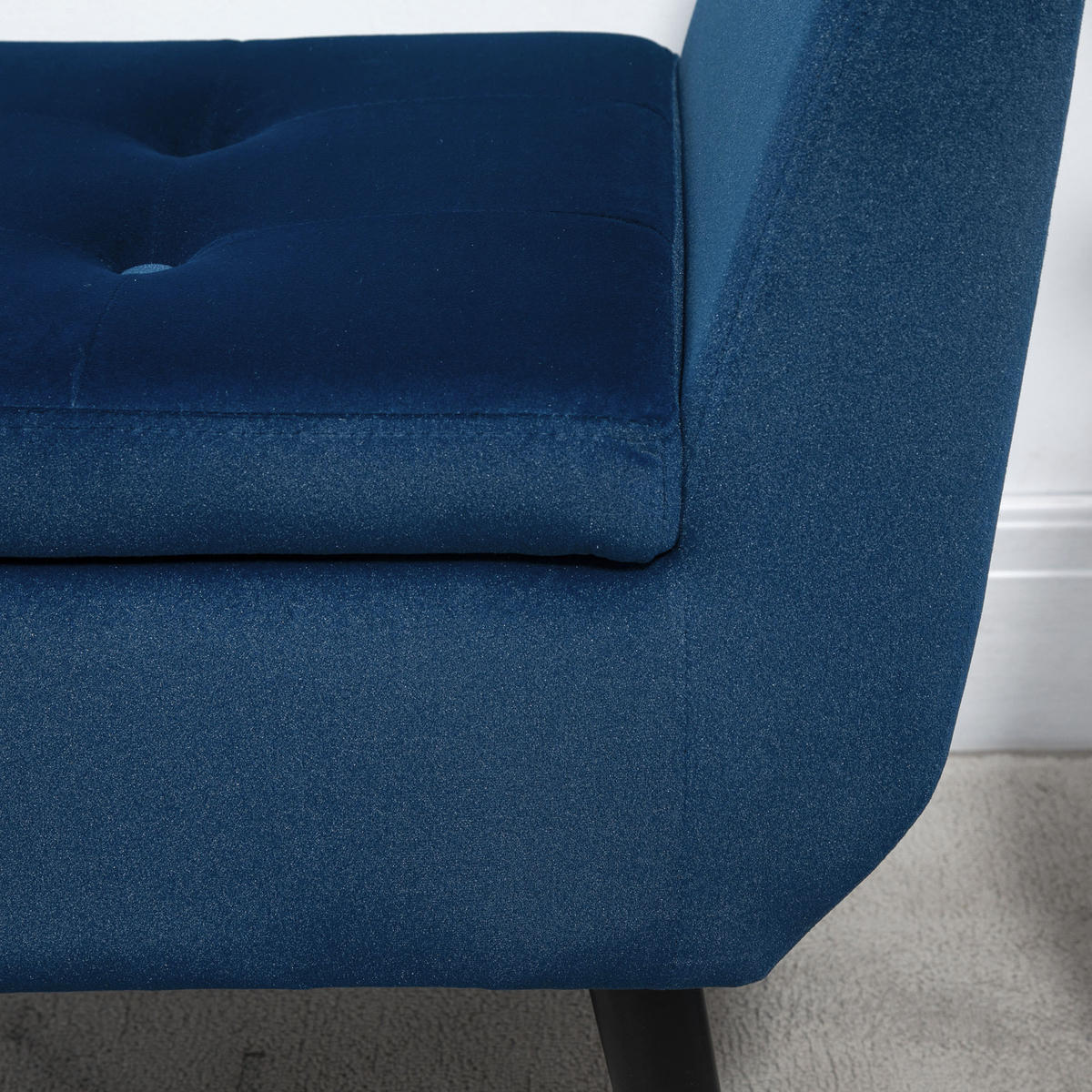 LUXUS Sitzbank, Polsterbank, Blau - Blau, Kunststoff (42/65/107cm) - HOMCOM