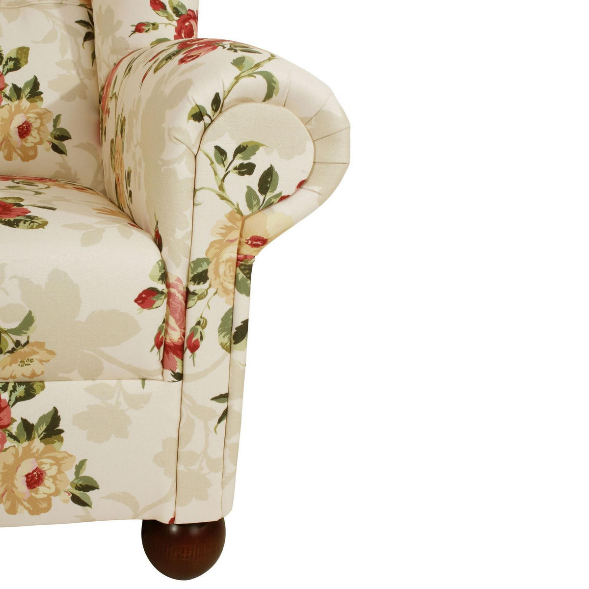 OHRENBACKENSESSEL Kasha Bezug Flachgewebe Buche nussbaum dunkel / multi - Dunkelbraun/Naturfarben, Kunststoff (93/103/87cm) - 58aufmkessel