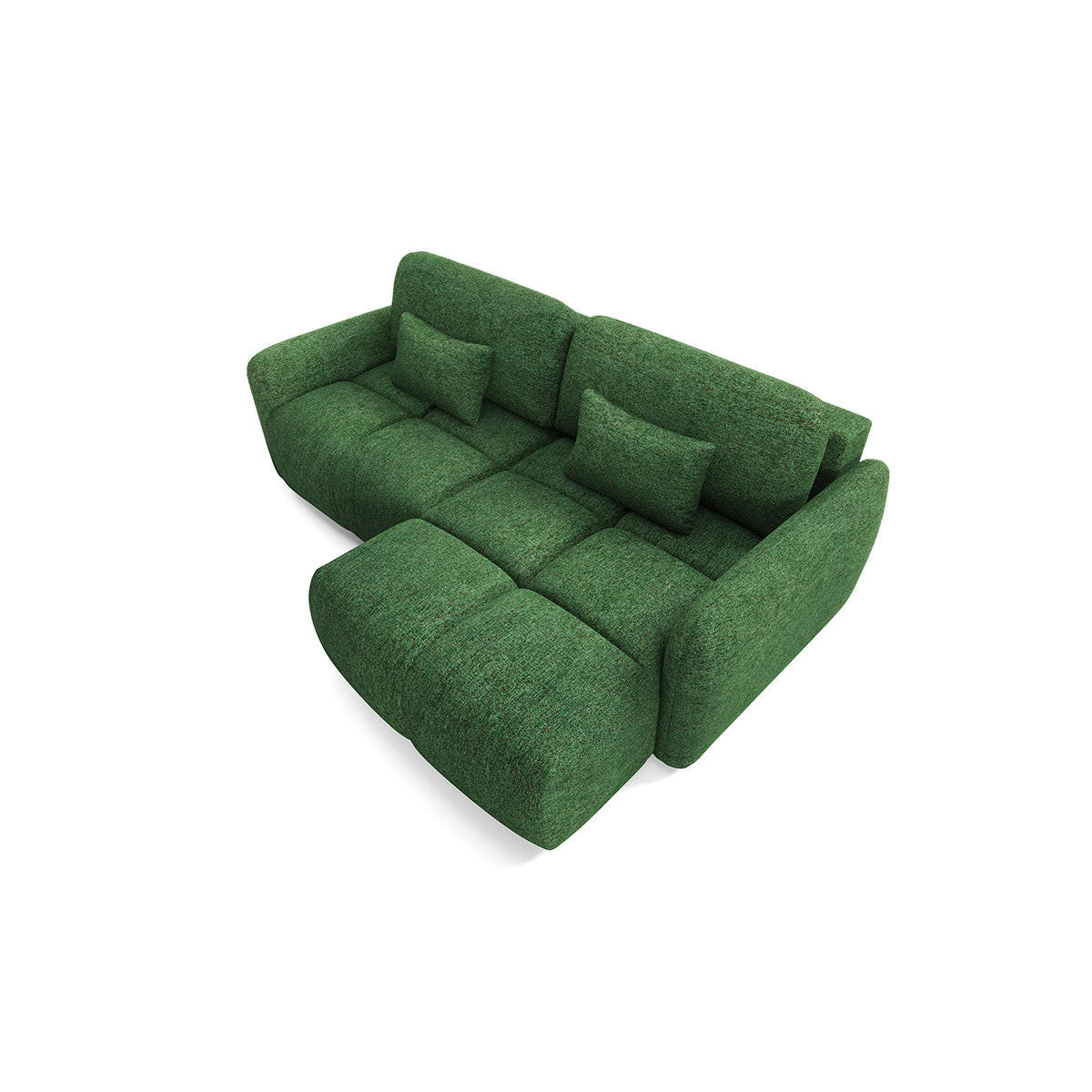 ECKSOFA Vittoria Grün - Grün, Holz (240/165cm) - Petits-meubles