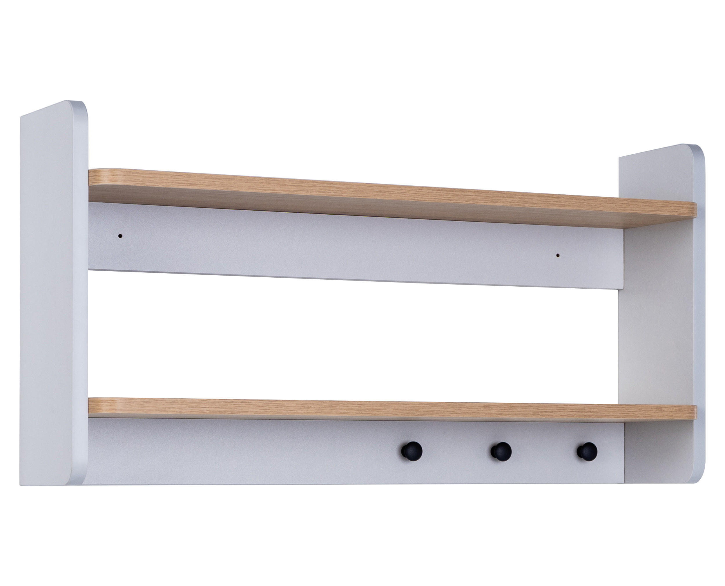 Wandregal Lovis - Eichefarben/Hellgrau, Holzwerkstoff (84/44/22cm) - arthur berndt