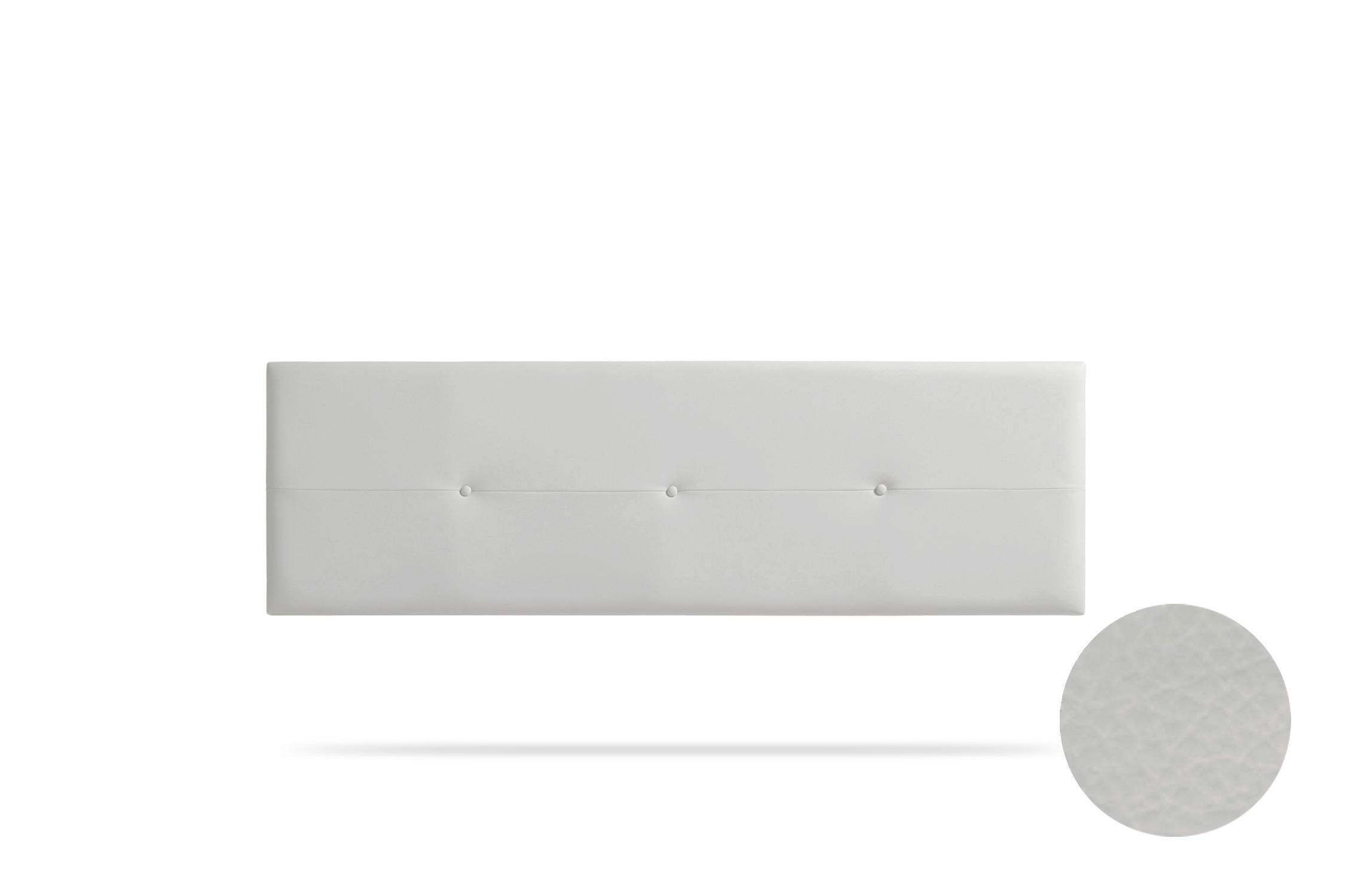 Kopfteil gepolstert NAPOLI Kunstleder 145x50x5 cm - Hellgrau - Moonia - Hellgrau, Holz (145/5/50cm)