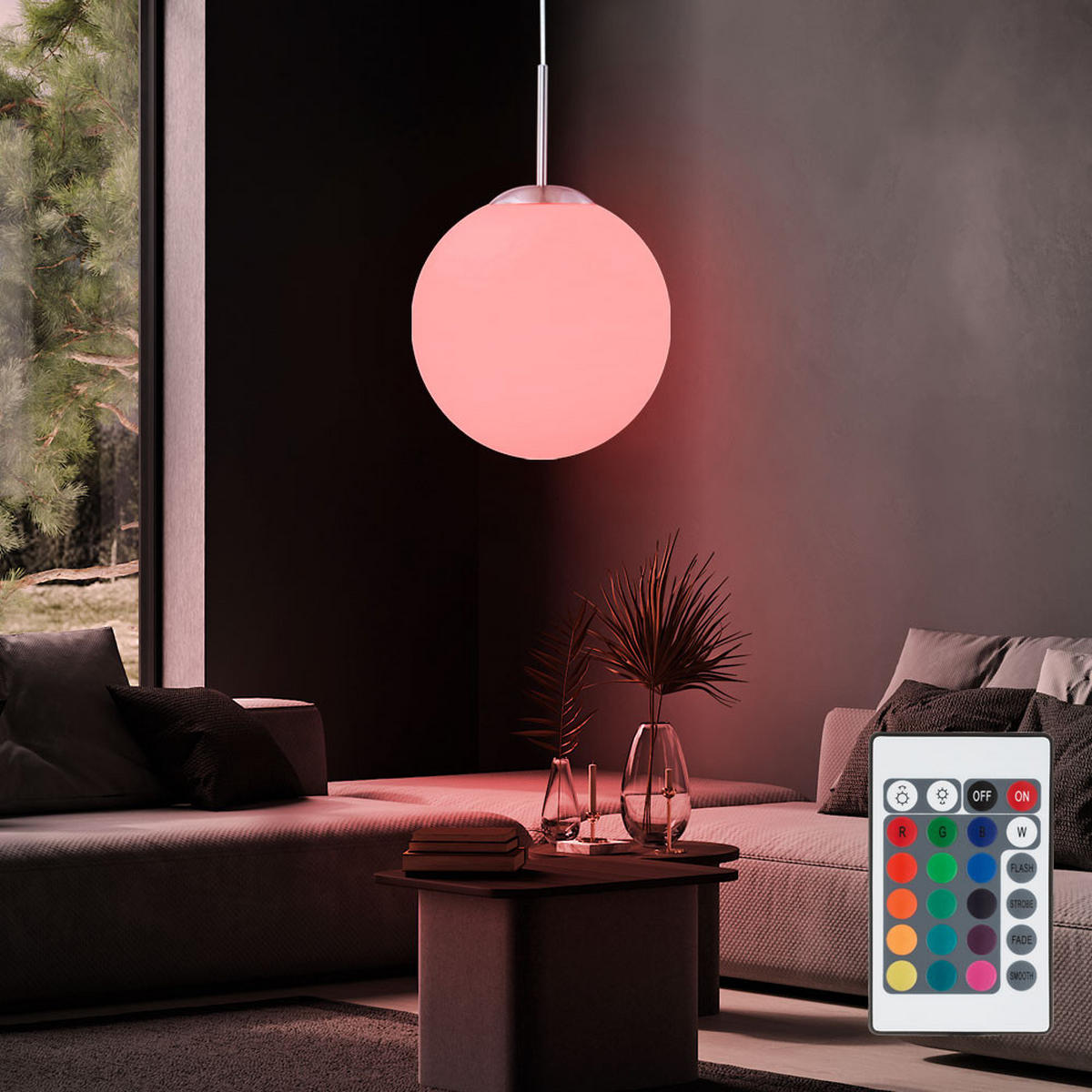 LED HÄNGELEUCHTE BALLA Weiß Glas - Weiß, Glas (30/30/180cm) - Globo Lighting