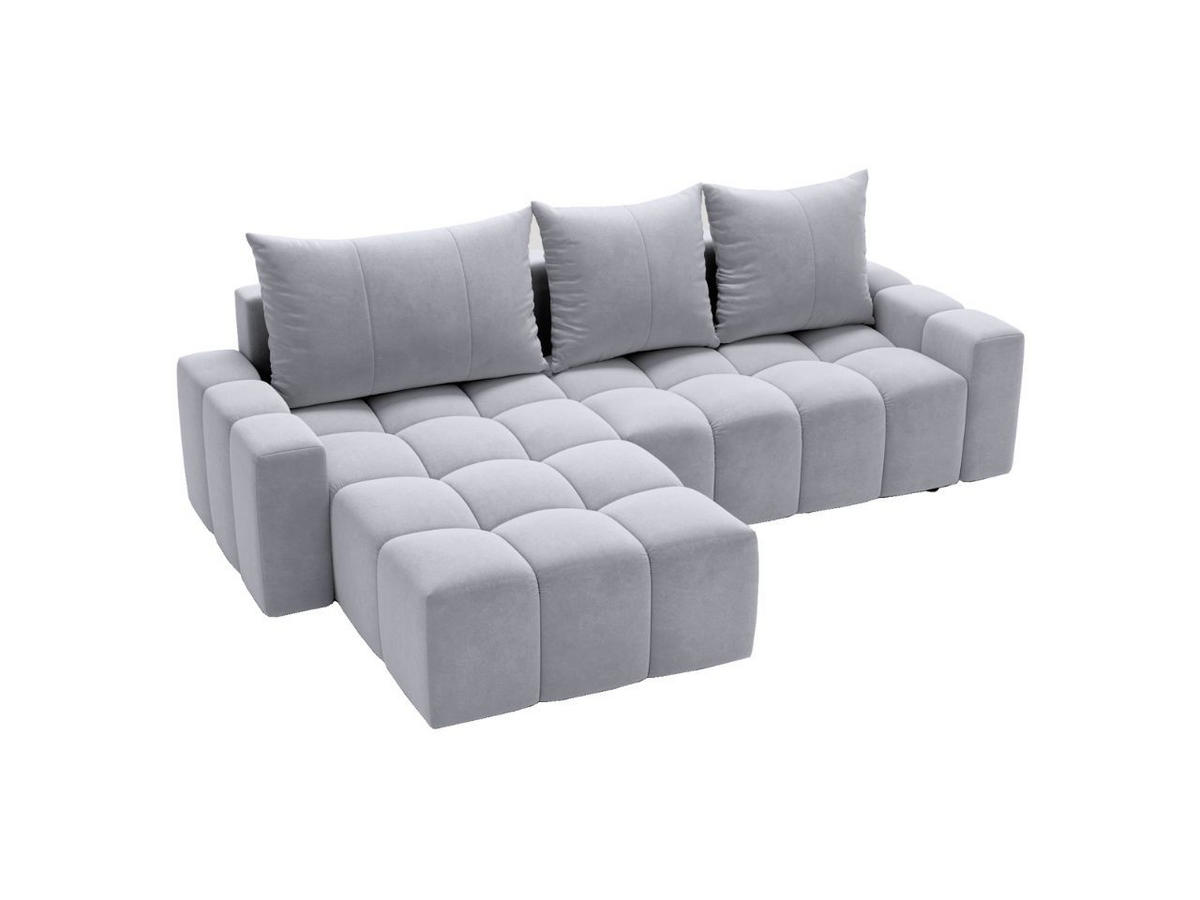 ECKSOFA Bresso Hellgrau - Hellgrau, Holz/Textil (255/168cm) - Graingold