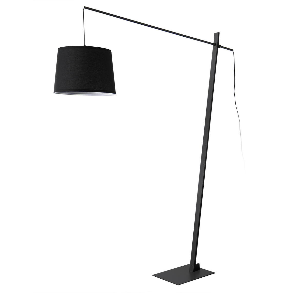 STEHLEUCHTE Nesna - Schwarz, Textil/Metall (35/35/185cm) - lux.pro
