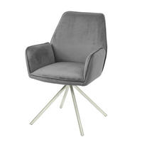 ESSZIMMERSTUHL Anthrazit, Silber - Anthrazit/Silberfarben, Textil (60/86/60cm) - MCW