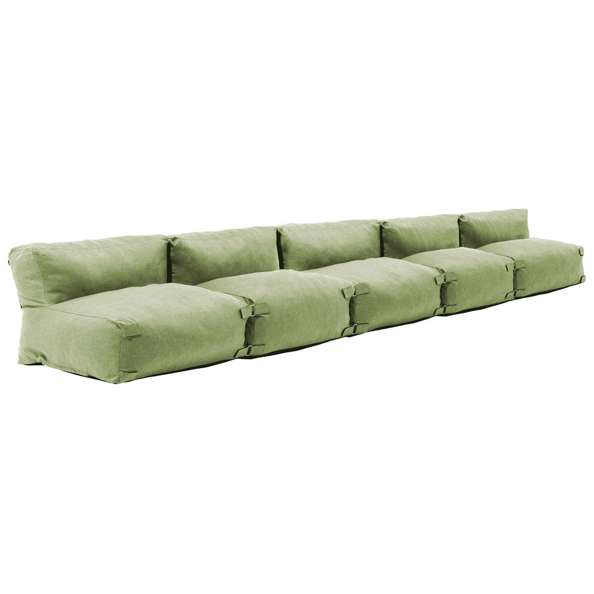 GARTENSOFA mit 5 Sitzplätzen, Kaktusgrünen - Grün, Textil - Oviala