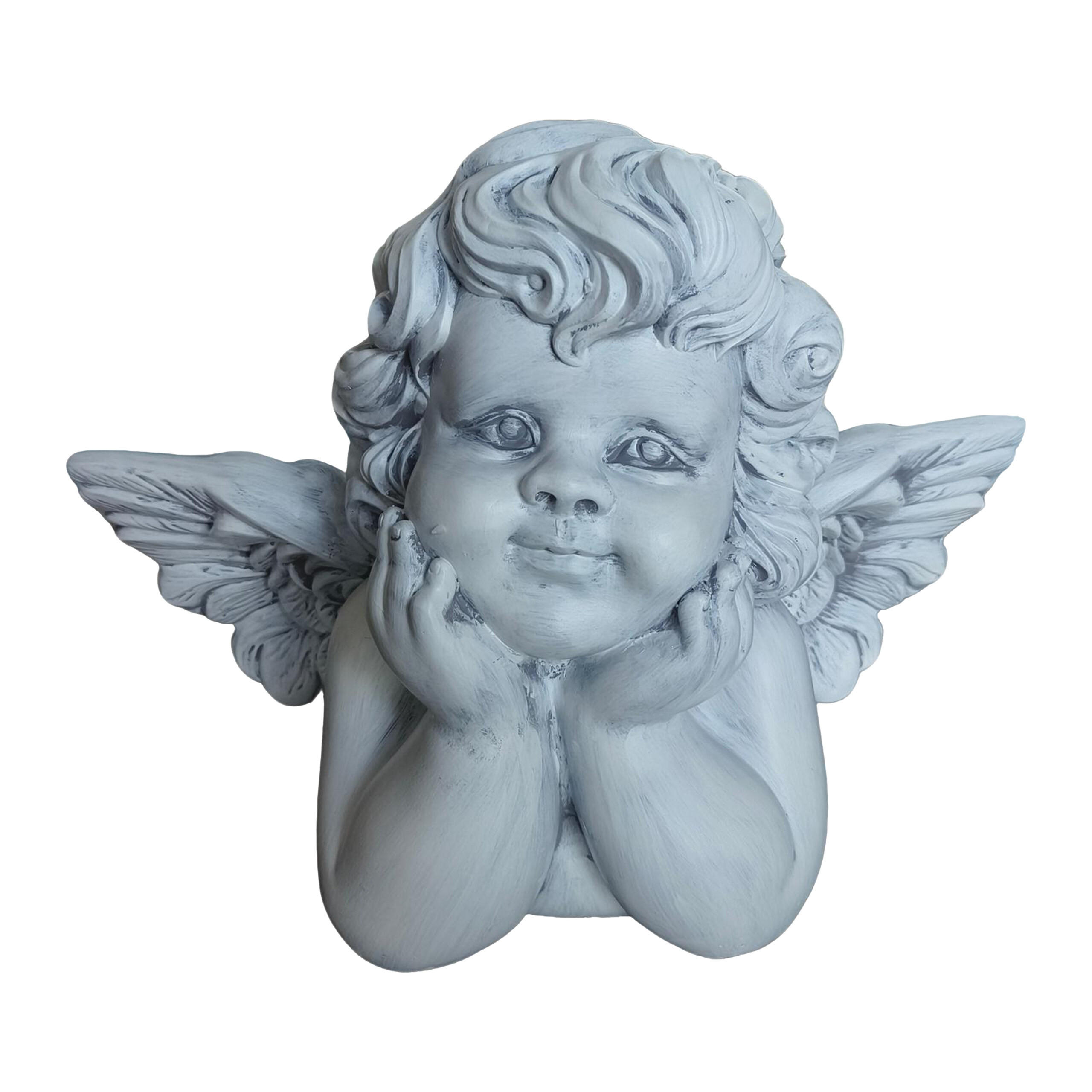 ANGEL - siva, umetna masa (40/31/22cm) - Relaxdays