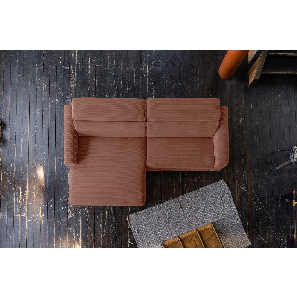 Thumbnail - Kawola Ecksofa, Braun, Textil, Echtholz, 3-Sitzer, Füllung: Komfortschaum, Ottomane links, L-Form, 282x177 cm, Wohnzimme...