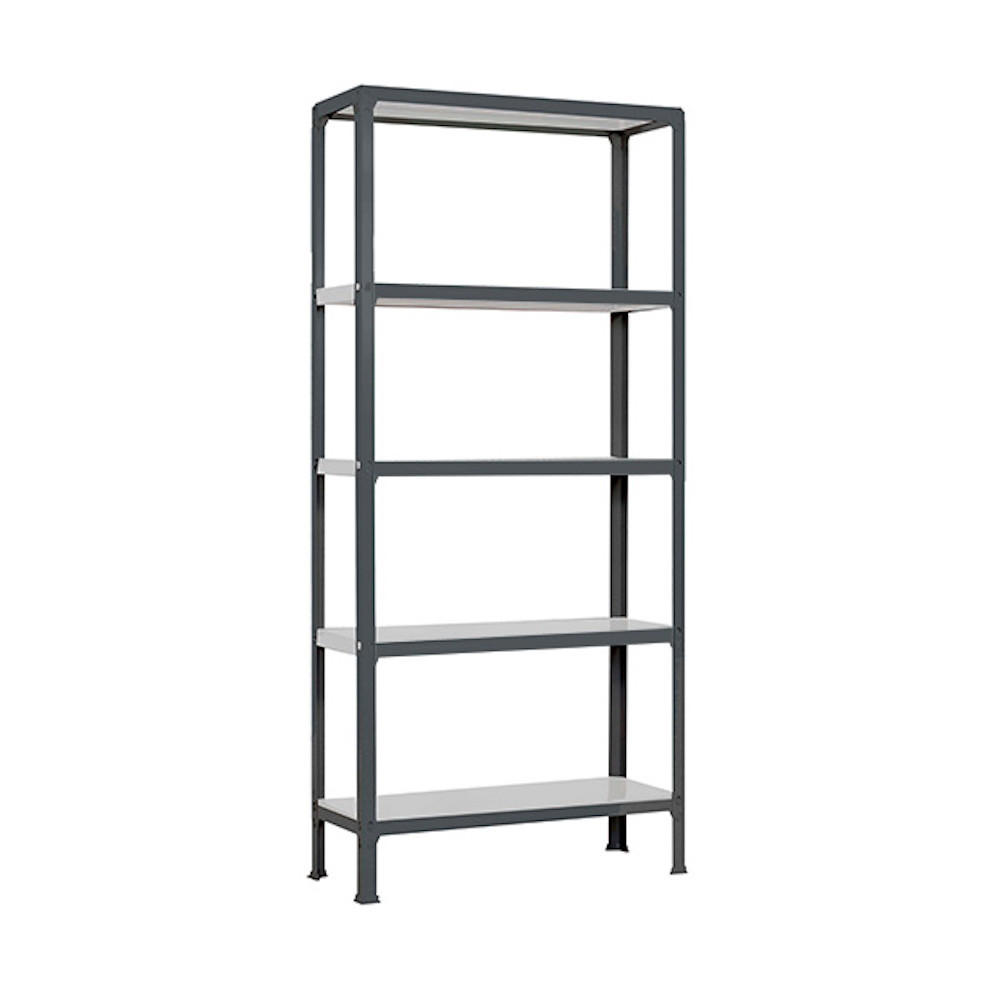 WOHNREGAL LIVING KOALA METAL mit 5 Fachböden | HxBxT 180x80x30cm | Fachlast 150kg | Anthrazit/Weiß - Anthrazit, Metall (80/180/30cm) - PROREGAL