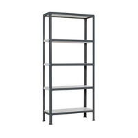 WOHNREGAL LIVING KOALA METAL mit 5 Fachböden | HxBxT 180x100x30cm | Fachlast 150kg | Anthrazit/Weiß - Anthrazit, Metall (100/180/30cm) - PROREGAL