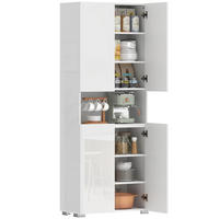 HIGHBOARD DE-11310 4 Soft-Close Türen Weiß Hochglanz - Weiß, Holzwerkstoff (34/180/68cm) - ComfortXL