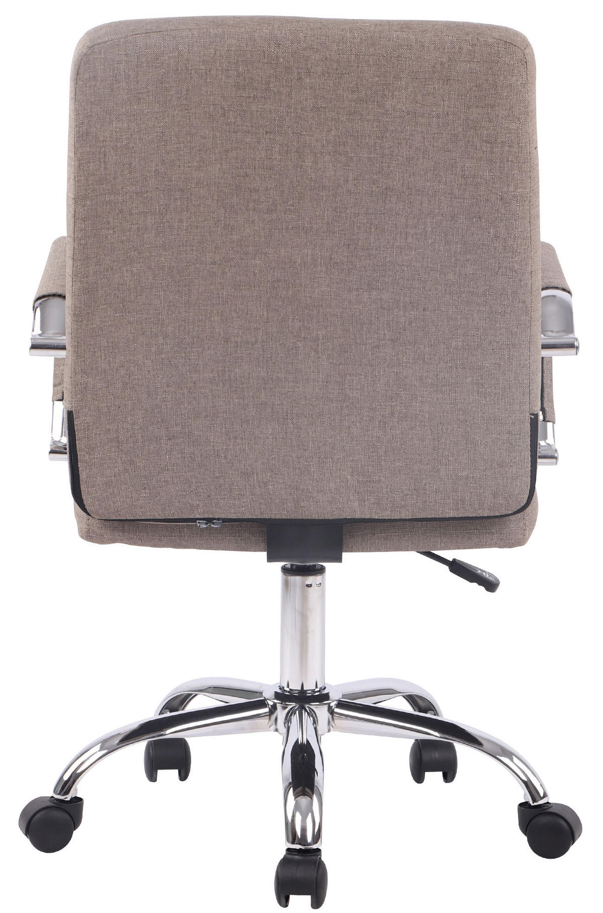 DREHSTUHL Stoff taupe - Taupe/Chromfarben, Textil/Metall (58/92/65cm) - CLP