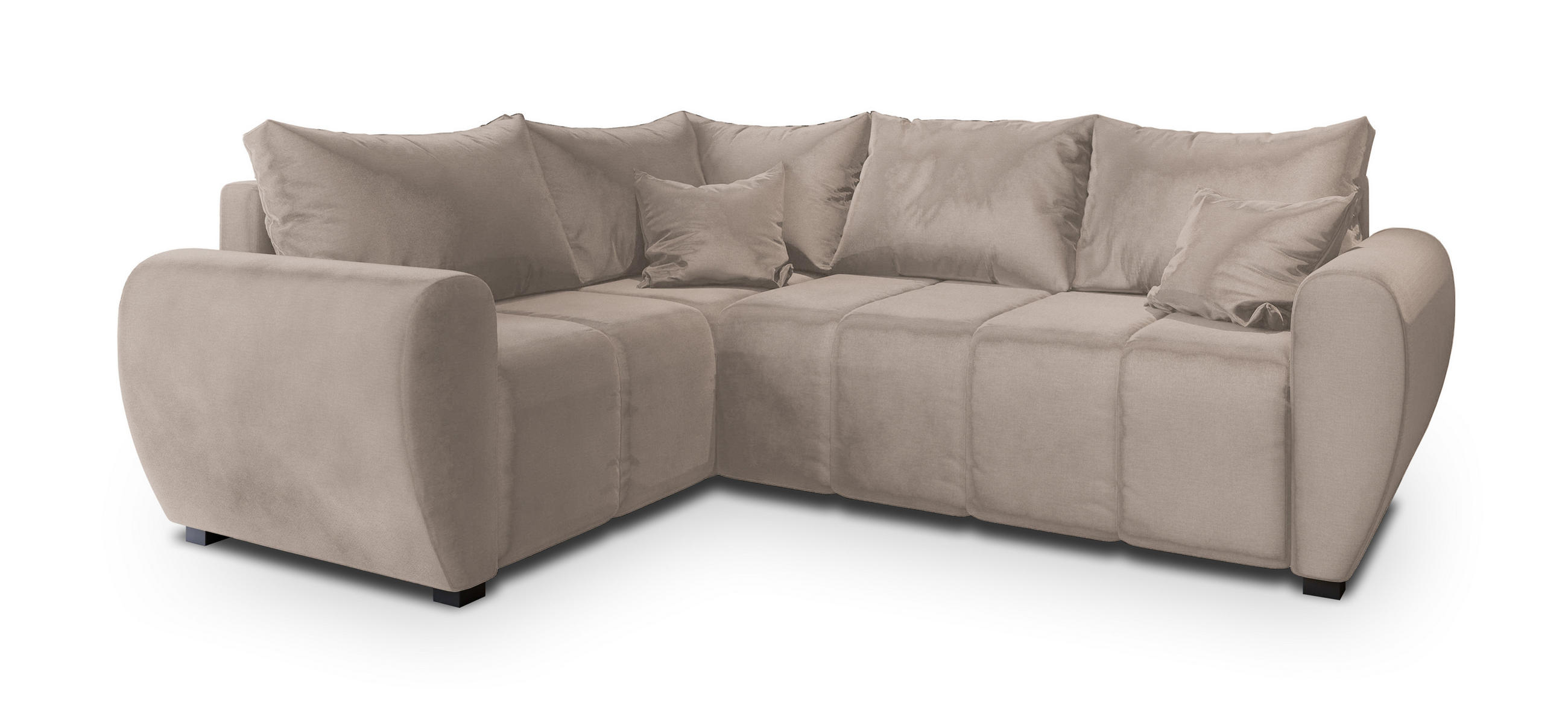 ROHOVÁ SEDAČKA MADISON béžová - černá/béžová, dřevo/textil (235/175cm) - MASSENO